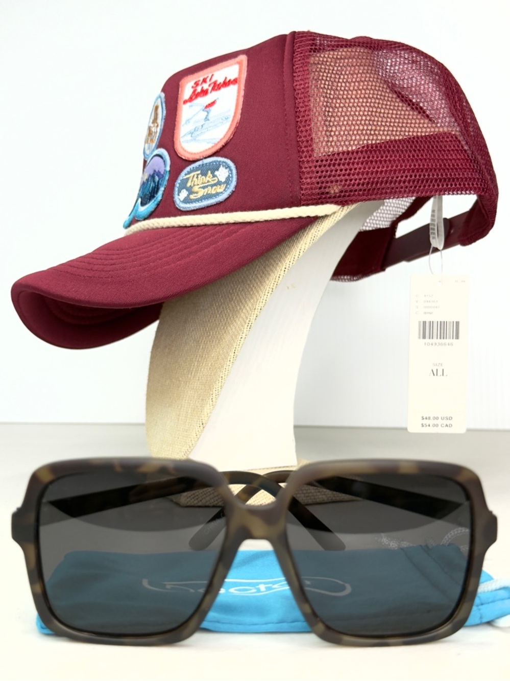 New Nectar Sunglasses + NWT Anthropologie Trucker Hat Bundle